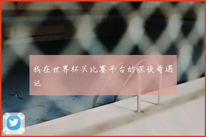 我在世界杯买比赛平台的深夜奇遇记