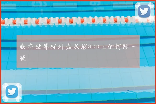 我在世界杯外盘买彩app上的惊险一夜